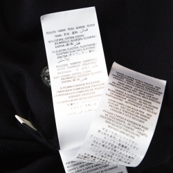 مملوكة مسبقًا Gucci Navy Blue Cotton Pique Embroidery Patch Detail Polo T Shirt M 