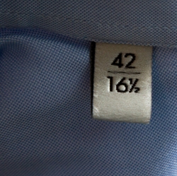 مملوكة مسبقًا  قميص غوتشي اوكسفورد دوك بياقة تنين قطن أزرق فاتح XL