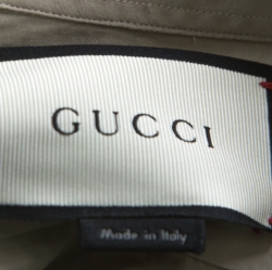 Gucci Beige Cotton Long Sleeve Button Down Cambridge Shirt L