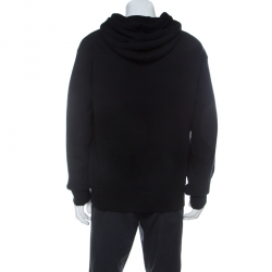 Pre Owned Gucci Black Mouth Print Cotton Hooded Sweatshirt M