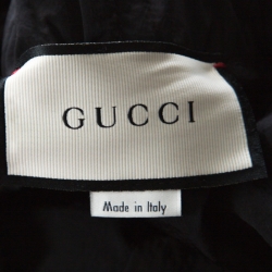 Gucci Black Synthetic Tech Web Stripe Sweatpants M