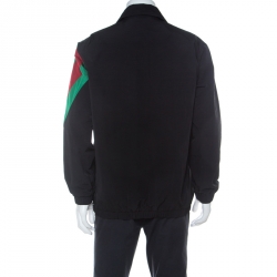 Gucci Black Web Stripe Tiger Embroidered Sports Jacket M