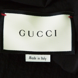 Gucci Black Web Stripe Tiger Embroidered Sports Jacket M