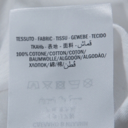 Pre Owned Gucci White Cotton Faded Logo Printed T-Shirt M