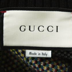 Gucci Black Wool Intarsia Knit Black Sabbath Sweater S