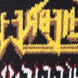 Gucci Black Wool Intarsia Knit Black Sabbath Sweater S