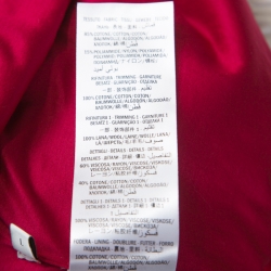 Pre Owned Gucci Red Velvet Dragon Appliqué Hoodie L