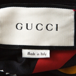 Gucci Black Cotton Logo Cities Print T-Shirt M
