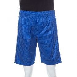 Gucci Blue Perforated  Magnetismo Net Shorts M 