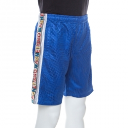 Gucci Blue Perforated  Magnetismo Net Shorts M 