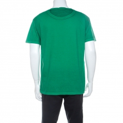 Gucci Green Printed Cotton  Omnia Vincit Amour T-Shirt M