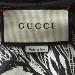 Gucci Charcoal Grey Cotton Worn In Effect Black Cat T-shirt L