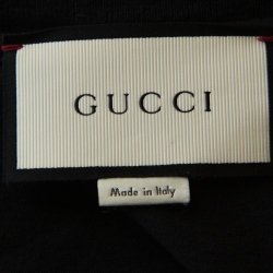 مملوكة مسبقًا Gucci Black Cotton Vintage Logo Printed T-Shirt L