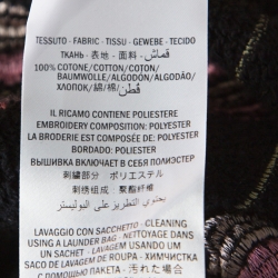 Gucci Black Cotton Floral Embroidered Hoodie L