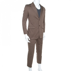 Pre Owned Gucci Brown Cotton Suit Set S