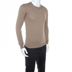 Gucci Beige Wool Knit Long Sleeve Sweater S