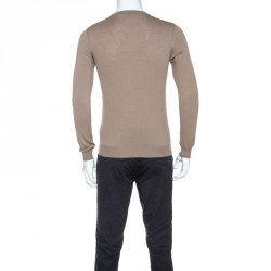 Gucci Beige Wool Knit Long Sleeve Sweater S