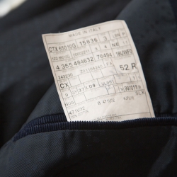 Gucci Dark Blue Wood Button Detail Corduroy Blazer XL