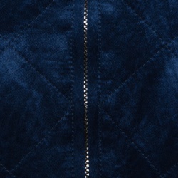 Gucci Blue and Red Satin Striped Trim Reversible Bomber Jacket XXL