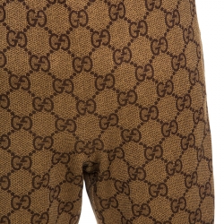 Gucci Brown GG Printed Technical Jersey Track Pants L
