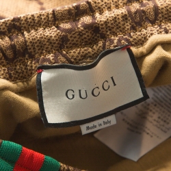 Gucci Brown GG Printed Technical Jersey Track Pants L