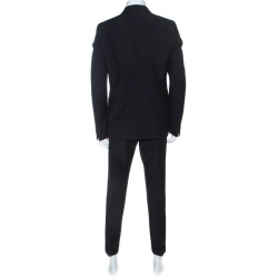 Gucci Navy Blue Wool Two Buttoned Tailored Suit XL