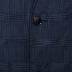 Gucci Blue Glen Check Wool Tailored Suit L