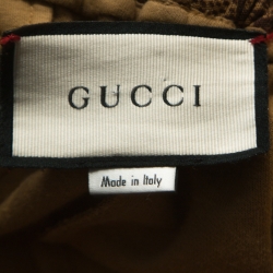 Gucci Brown Monogram Jersey Contrast Trim Detail Track Pants M