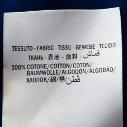 Pre Owned Gucci Blue Distressed Snake Print Cotton Soave Amore T-Shirt L