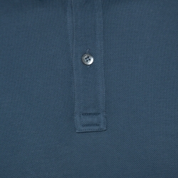 Gucci Grey Logo Print Pique Cotton Skinny Fit Polo T-Shirt M