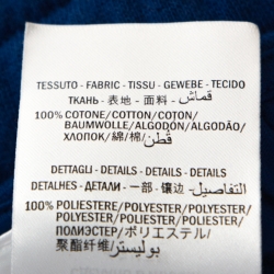 Pre Owned Gucci Blue Knit Logo Web Trimmed Shorts S