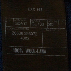 Pre Owned Gucci Navy Blue Wool Long Sleeve V Neck Sweater M