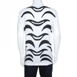 Gucci White Tiger Print Cotton Crew Neck T-Shirt M