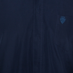 Gucci Midnight Blue Cotton Long Sleeve Classic Fit Shirt XL