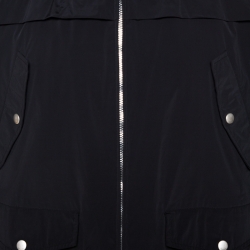 Gucci Black Web Detail Zip Front Bomber Jacket XL