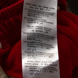 Pre Owned Gucci Red Technical Jersey Contrast Logo Tape Detail Track Pants M