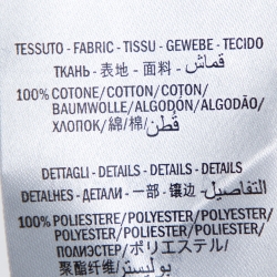 Pre Owned Gucci Royal Blue Cotton Logo Tape Detail Hooded Sweatshirt S