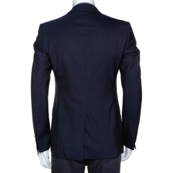 Gucci Midnight Blue Wool Double Button Tailored Blazer S
