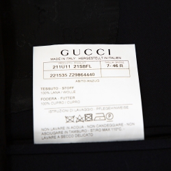 Gucci Midnight Blue Wool Double Button Tailored Blazer S