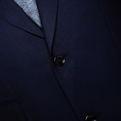 Gucci Midnight Blue Wool Double Button Tailored Blazer S
