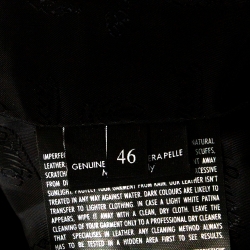 Pre Owned Gucci Brown Metallic Print Leather Detachable Sleeve Biker Jacket S