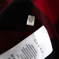 Pre Owned Gucci Blue Denim & Plaid Lined Embroidered Detail Jacket XL