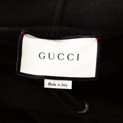 Pre Owned سويتشيرت غوتشي هودي قطن طباعة غوتشي سيتيز أسود M