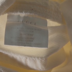 Pre Owned Gucci White Cotton Corduroy Tapered Trousers M