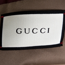 Gucci Beige Cotton Crochet Trim Three Buttoned Jacket M