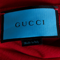 Pre Owned تي شيرت غوتشي رقبة مستديرة قطن طباعة غوست أحمر S