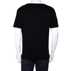 Gucci Black Vintage Logo Print Washed Cotton Oversized T-Shirt S
