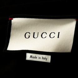 Gucci Black Vintage Logo Print Washed Cotton Oversized T-Shirt S