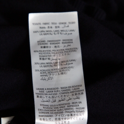 Gucci Navy Blue Wool GG Detail Button Front Cardigan XL