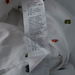 Gucci White Cotton Oxford Symbols Fil Coupé Slim Fit Shirt XL